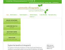 Tablet Screenshot of communitychiropractic.net